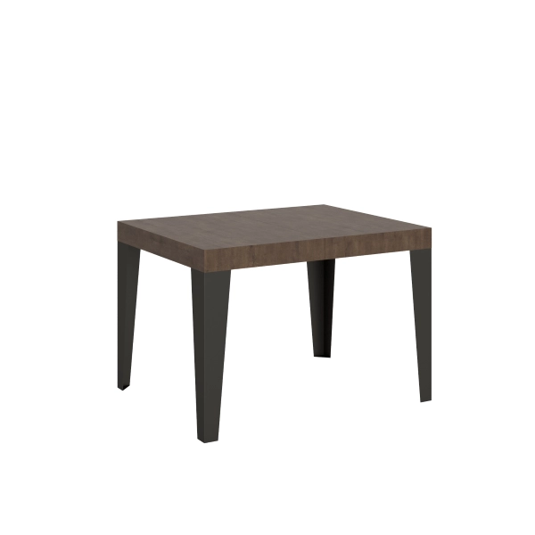 Mesa extensible 80x120/204 cm Flame Nogal estructura Antracita