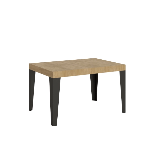 Mesa extensible 90x140/244 cm Flame Roble Natural estructura Antracita