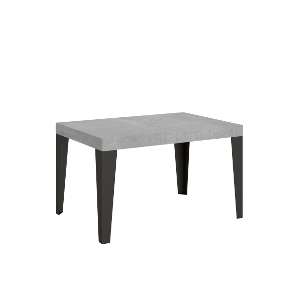 Mesa extensible 90x140/244 cm Flame Cemento estructura Antracita