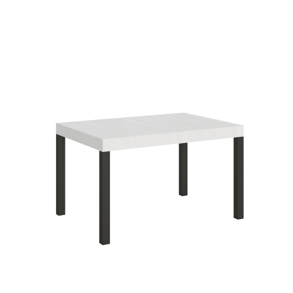 Mesa extensible 90x120/224 cm Everyday Fresno Blanco estructura Antracita
