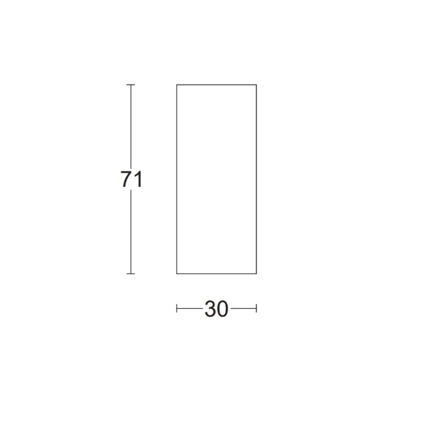 Mueble alto suspendido 30x22 con puerta reversible Noce